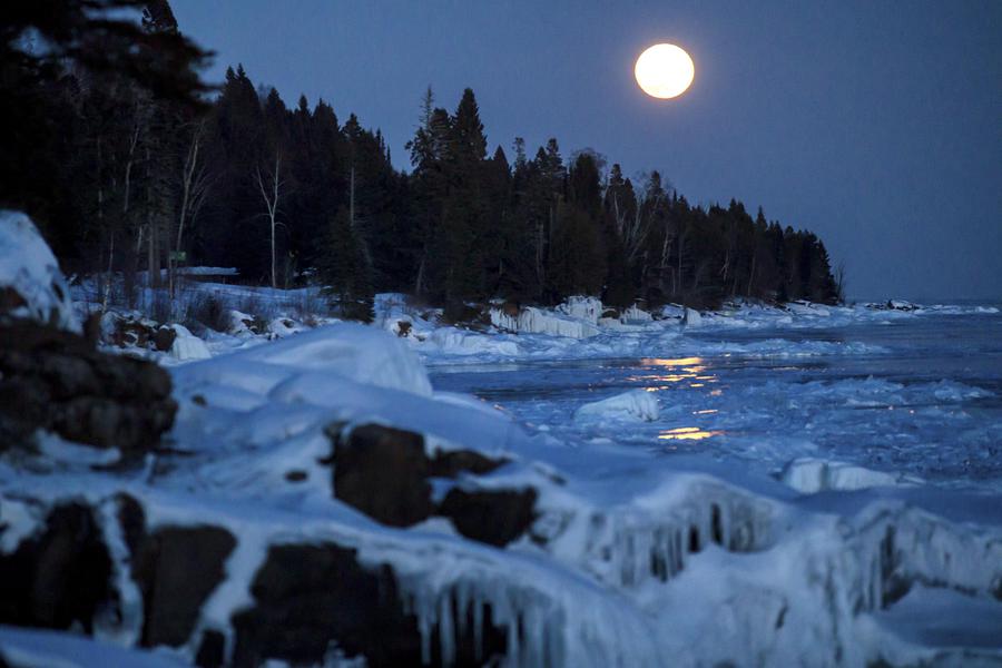 La superluna vista in Minnesota © ANSA
