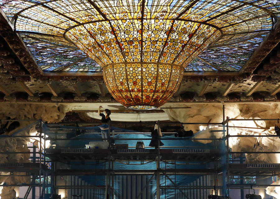 Restoration works in Palau de la Musica © 